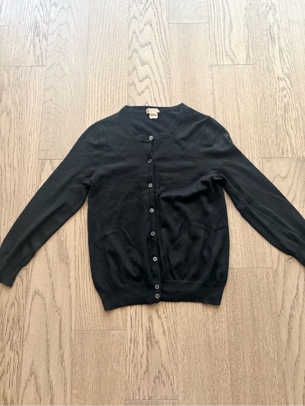 J. Crew Black Cashmere Cardigan